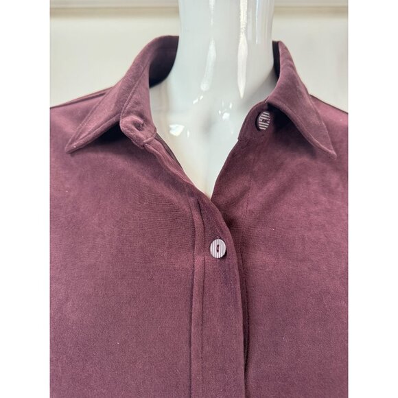 Allison Taylor Womens Stretch Button-Up Blouse - Small - 97% Polyester 3% Spande - Picture 9 of 15